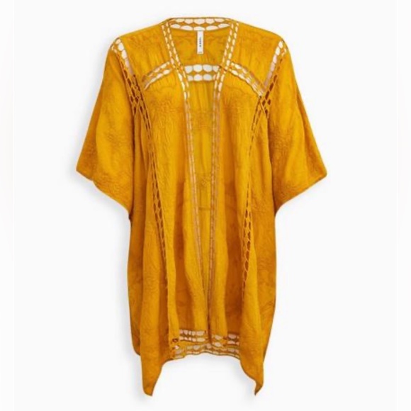 Torrid Gold Eyelet Inset Ruana - Picture 8 of 8